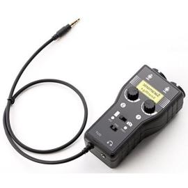 Saramonic SmartRig Plus 2-Channel XLR Microphone Audio Mixer وصلة سيرمانيك 2مدخل للصوت لتسجيل صوت المكسر أو الأوكس على الجوال او الكاميرا وممكن ايضاً استخدامها للبث المباشر على وسائل التواصل الأجتماعي